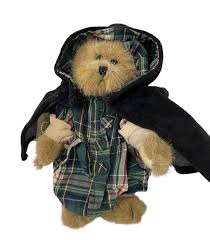 Boyds Bear Retired 8" Bailey Black Velvet Cape Plaid Dress ...