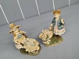 Two Little Gardeners Two Girls With Wheelbarrows 14cm - Etsy