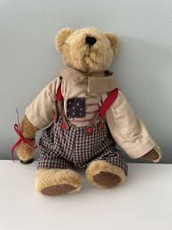 Retired Boyds Bear Plush Brown Tan Jodi G Jodibear Patriotic ...