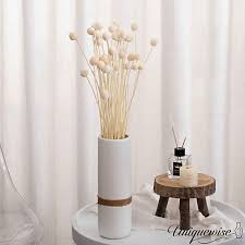 Uniquewise 40-Pcs Natural Dried Billy Ball Craspedia Flowers ...