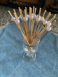 Pearl Tipped Fruit Picks: Elegant Charcuterie Skewers, Set ...