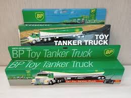 2 VINTAGE BP Toy Tanker Trucks (1) 1992 W/Wired Remote ...