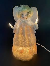Vintage Porcelain Angel Electric Tree Topper 9” By Beacon 10 Light | eBay