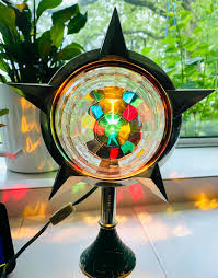 Vintage Bradford Celestial Star Rotating Light Tree Topper ...