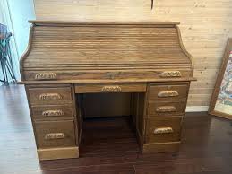 Bradford Oak Vintage Secretary Desk | eBay