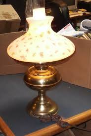OLD METAL OIL LAMP ELECTRIC HURRICANE GONE WITH THE WIND 21 ...