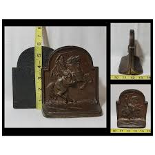 Hubley No.314 cast iron Arabian warrior bookends. For Sale at Ruby Lane