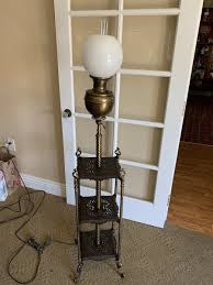 Antique The Rochester Brass and Iron Floor Piano Parlor Oil ...