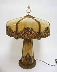 Antique Ornate Slag Glass Tulip Lamp Shade