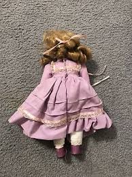 Pouty Porcelain Doll 13” by Mann Circa 1982 Purple Dress | eBay