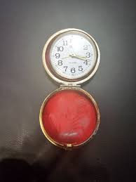 VINTAGE CORAL POCKET WATCH TRAVEL CLOCK ALARM MADE IN JAPAN * NOT WORKING* | eBay