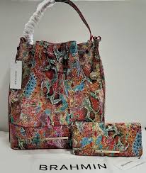 Brahmin Marlowe Reservoir Melbourne Leather Drawstring ...