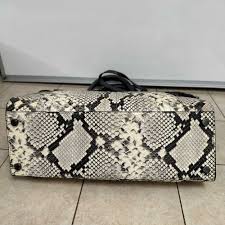 ZADIG & VOLTAIRE CANDIDE SNAKE SKIN PRINT COW LEATHER PURSE ...