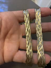 Italy 925 Sterling Silver Serpentine Weave Braid Herringbone ...