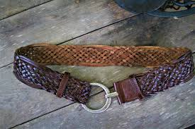 Brown Leather Belt Woven Women MEXX Vintage Christmas Gift for Her Size M - Etsy