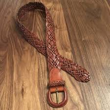 Lands' End | Accessories | Landsendcognacbraidedleatherbelt28 | Poshmark