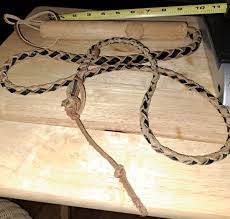 Bullwhip leather 4ft. Black And Tan Braid With a 9inch Wood ...