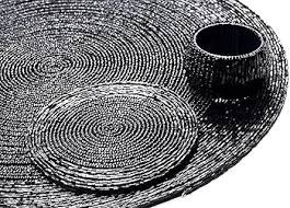 Penguin Home Handcrafted Glass Beaded Round Placemats ...