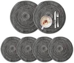 Amazon.com: eComahrt 圓形編織餐墊15 英吋(約38.1 公分) - 6 件 ...