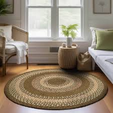 Green Rustic Farmhouse Jute Rug