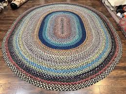 Large American Braided Rug 10x13, Colorful Wool Hand Braided ...