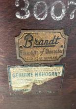 Sold at Auction: Federal Style Inlaid Mahogany Brandt Furniture Games and Demilune Table