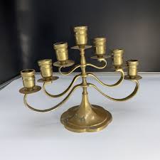 Vintage MENORAH Brass Candle 🕯Holder Candelabra | eBay