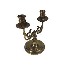 1960's Aged Brass Double Candle Holder Candelabra – Tiny ...