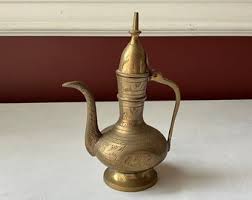 Vintage Small Decorative Turkish Brass Coffee Pot Figurine, Unmarked, 5 1/2" T - Etsy