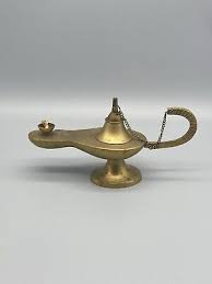 Vintage Aladdin Etched Brass Genie Lamp Incense Burner 4" | eBay