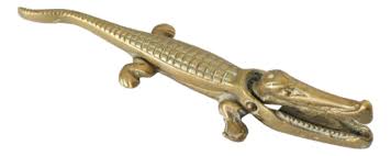 19th Century Victorian English Brass Alligator Nutcracker | Chairish