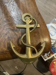 Nautical Solid Brass Ship Anchor Rope Design Door Knocker ...