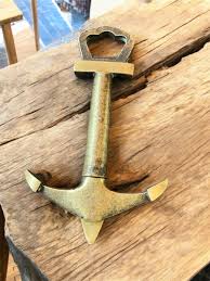 Vintage Brass Anchor Bottle Opener: Nautical Bar Accessory ...