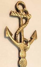 Vintage Brass Anchor & Pineapple Letter Opener | Chairish