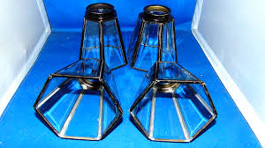 4 CRYSTAL BEVELED LIGHT FIXTURE COVERS | eBay