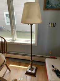 Marble Base Antique VTG Brass Torch Torchiere Candelabra Candle Floor Lamp Rare | eBay