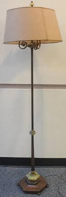Lot - Regency Brass and Green Quartz Floor Lamp H: 64 1/2 in. (163.8 cm.)