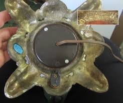 Vintage LG Wright Floral Table Lamp: GWTW Handpainted Roses ...