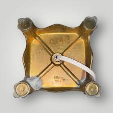 L&L Loevsky/Loevisky Brilliant CUT CRYSTAL & Brass Table ...