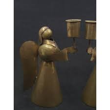 Vintage Set of 2 Mid Century Brass Figural Angel Candle Holders 6.5" - Etsy