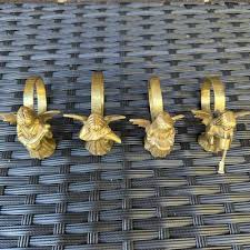 Set of 4 Vintage Angel Choir Napkin Rings Brass All ...