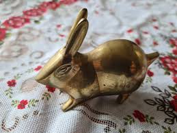 Vintage Brass Rabbit Figurine | Small Indian Brass Hare ...