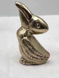 Vintage Brass PELICAN Paper Weight Decorative Item 2 1/2 ...