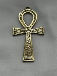 Buy Egyptian Brass Ankh Key of Life Engraved Hieroglyphics ...