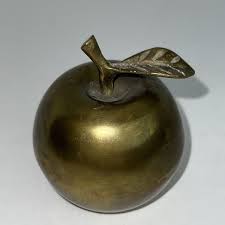 VINTAGE 3" HIGH BRASS APPLE BELL Unmarked #1 | eBay