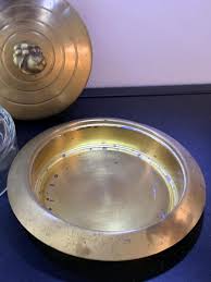 Vintage Brass and Copper Round Chase USA Dish W/glass Sectional Liner 1930's - Etsy