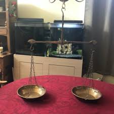 ANTIQUE HANGING JUSTICE SCALES 1736 | eBay