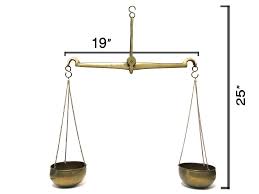 19th Century Antique Brass Hanging Balance Scale Weigh Tool ...