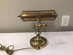 Vintage Brass Banker's Desk Lamp - MCM Solid Heavy Lamp - Etsy