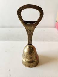 Bell and Bottle Opener || 2 in 1 || Vintage Solid Brass With Handmade Engraved Floral Ornaments - Etsy Canada